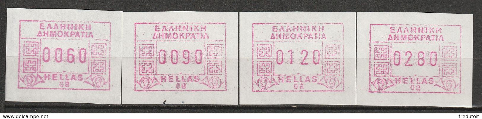 GRECE - Timbres De Distributeurs : ATM/Frama - N°9 ** (1991-92) 08 Aéroport - Automaatzegels [ATM]