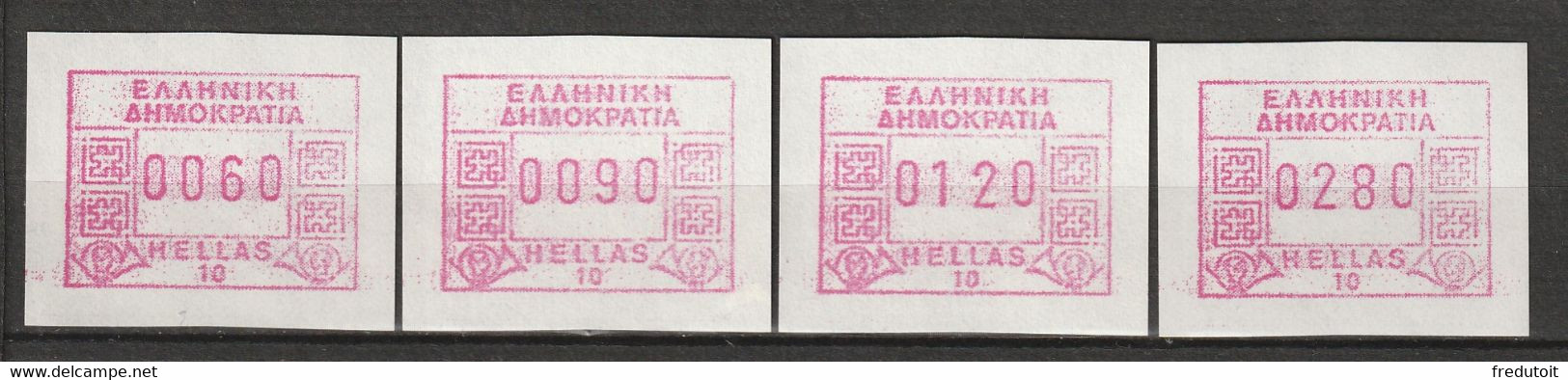 GRECE - Timbres De Distributeurs : ATM/Frama - N°9 ** (1991-92) 10 Akropolis - Vignette [ATM]
