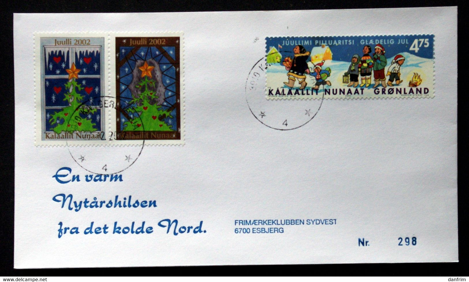 Greenland 2002 Cover  Minr.392 KANGERLUSSUA 27-12 02    (lot 422 ) - Lettres & Documents