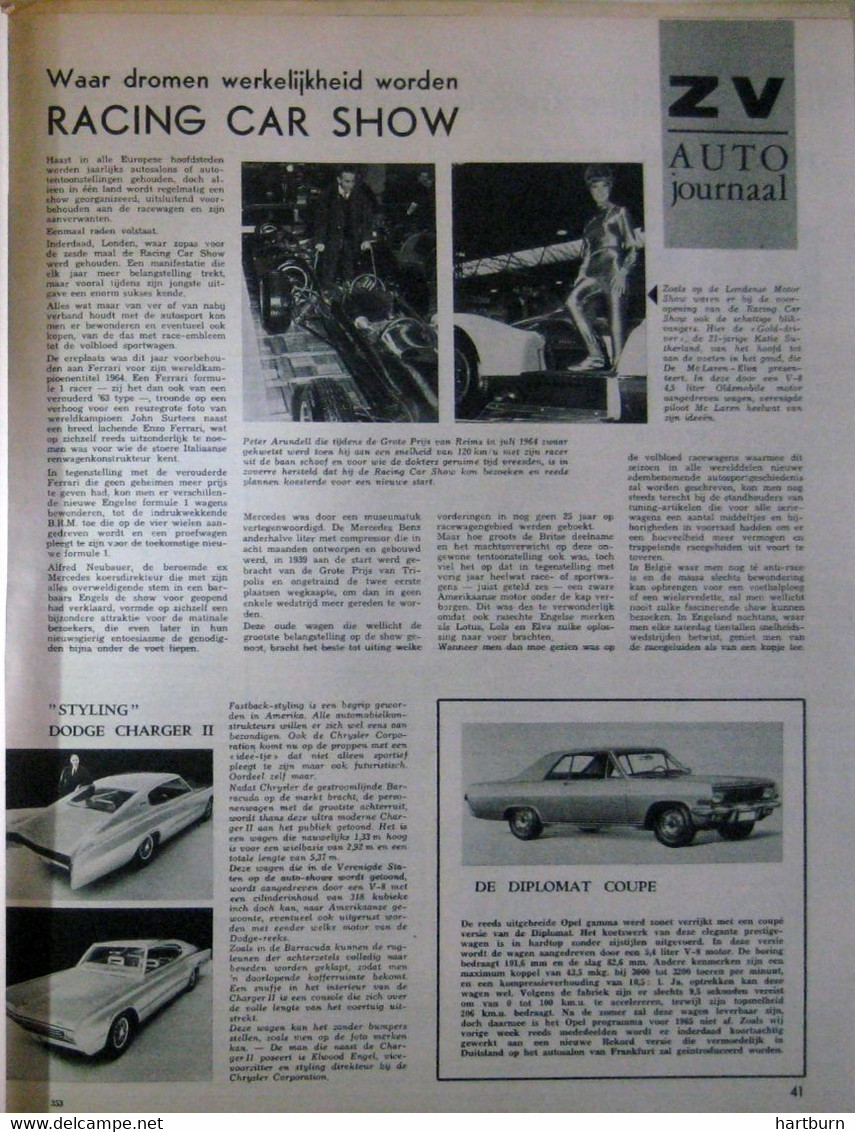 Racing Car Show (11.02.1965)  Autosalon, Londen - Sonstige & Ohne Zuordnung