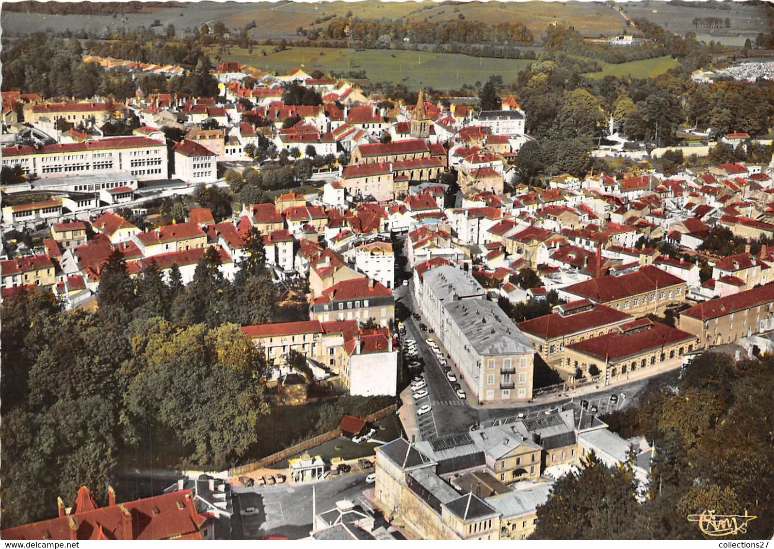 52-BOURGONNE-LES-BAINS- CENTRE THERMAL HÔPITAL MILITAIRE VUE AERIENNE - Bourbonne Les Bains