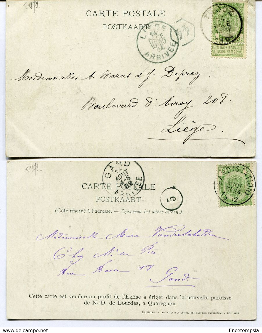 CPA - 2 Cartes Postales - Belgique - Quaregnon - La Grotte De Notre Dame De Lourdes - La Statue (D14779) - Quaregnon