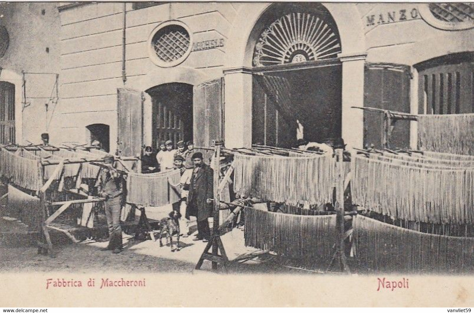 NAPOLI-FABBRICA DI MACCHERONI-CARTOLINA NON VIAGGIATA-1905-1908 - Napoli (Naples)