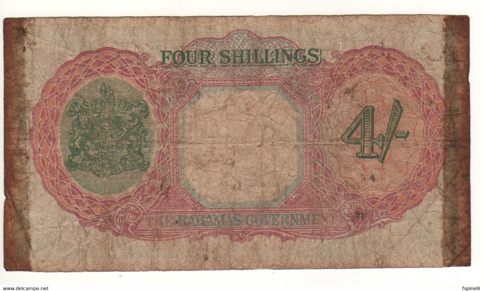 BAHAMAS   4  Shillings    P9b    King George VI    (L. 1936...sign. W.L. Heape ) - Bahamas