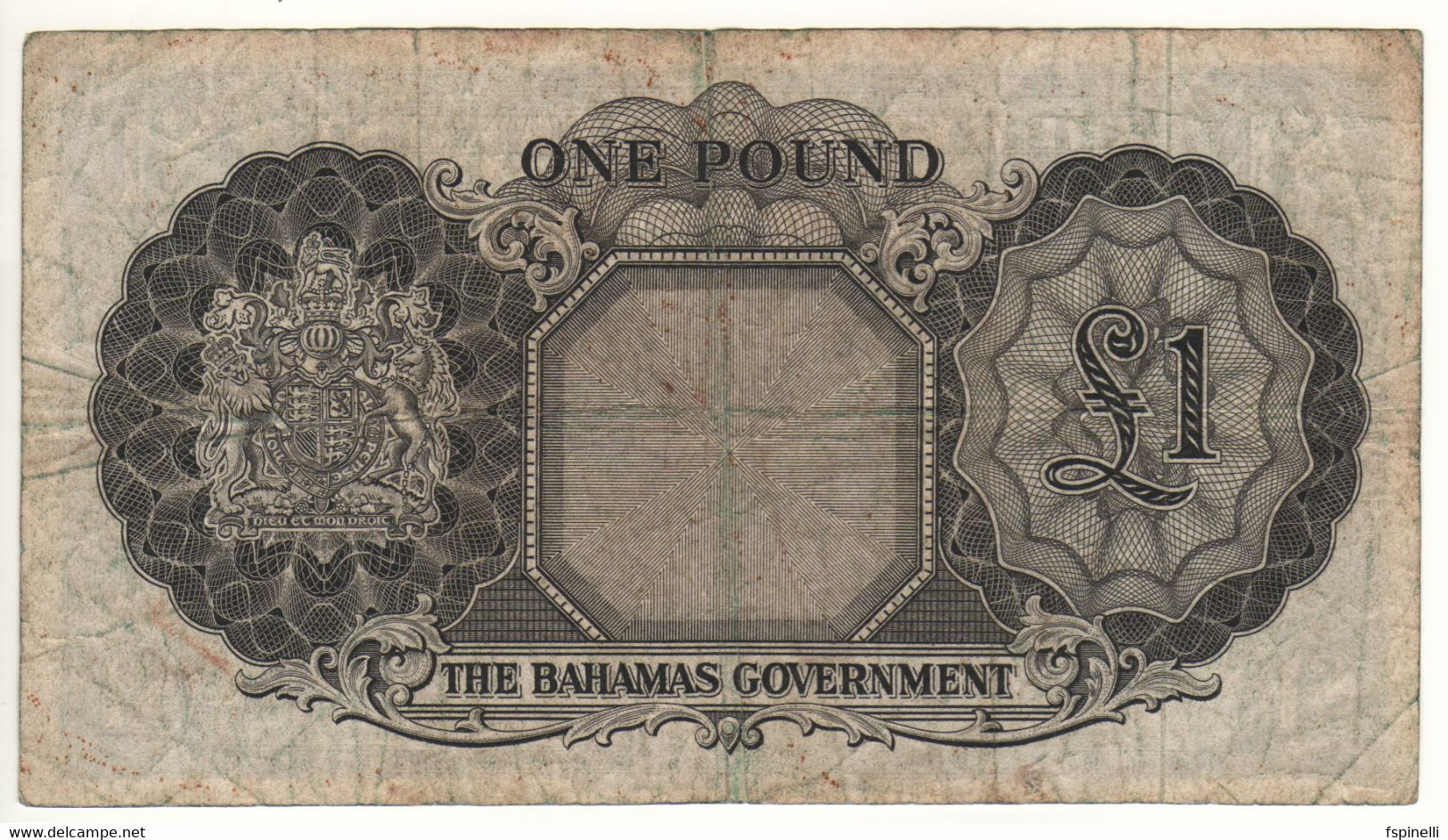 BAHAMAS   1  Pound    P15c   Queen Elizabeth II  1953  (L. 1936...sign. Sweeting-Bethel ) - Bahamas