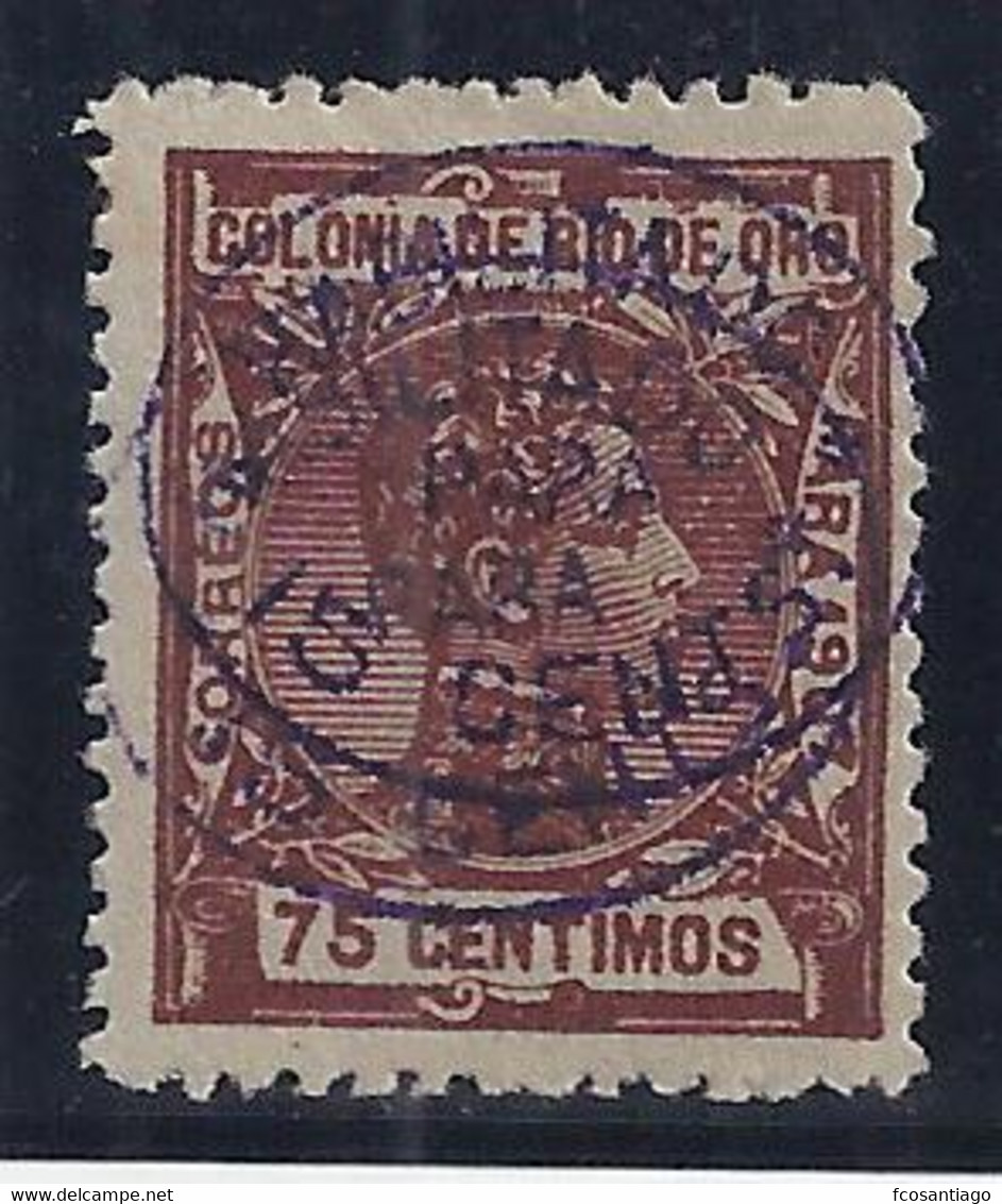 ESPAÑA/RIO DE ORO 1908 - Edifil #39hh - MLH * - Variedad: Doble Sobrecarga - Rio De Oro