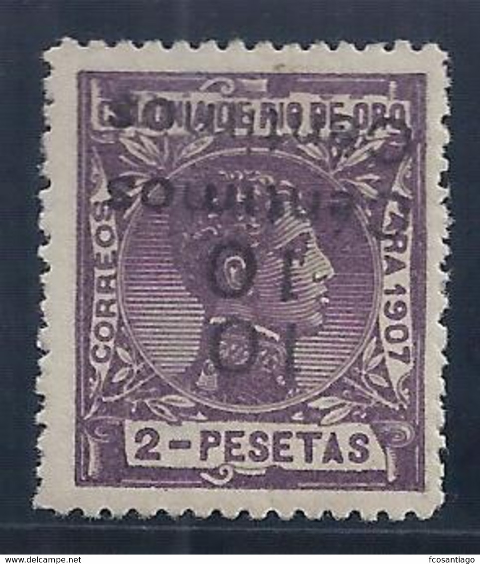 ESPAÑA/RIO DE ORO 1911/13 - Edifil #61hh - MLH * - Variedad: Sobrecarga Doble Invertida - Rio De Oro