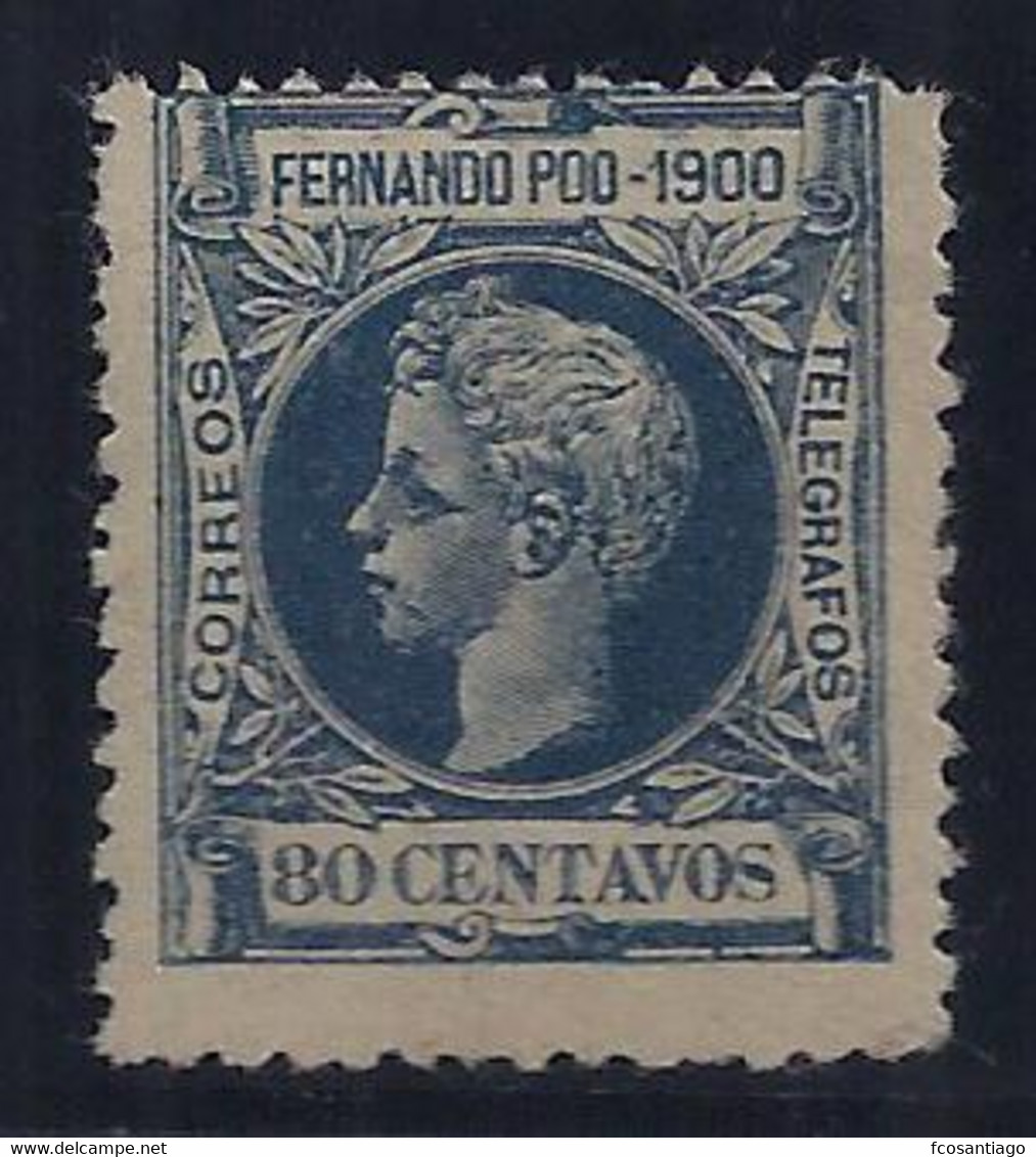 ESPAÑA/FERNANDO POO 1900 - Edifil #91 - Sin Goma (*) - Fernando Po