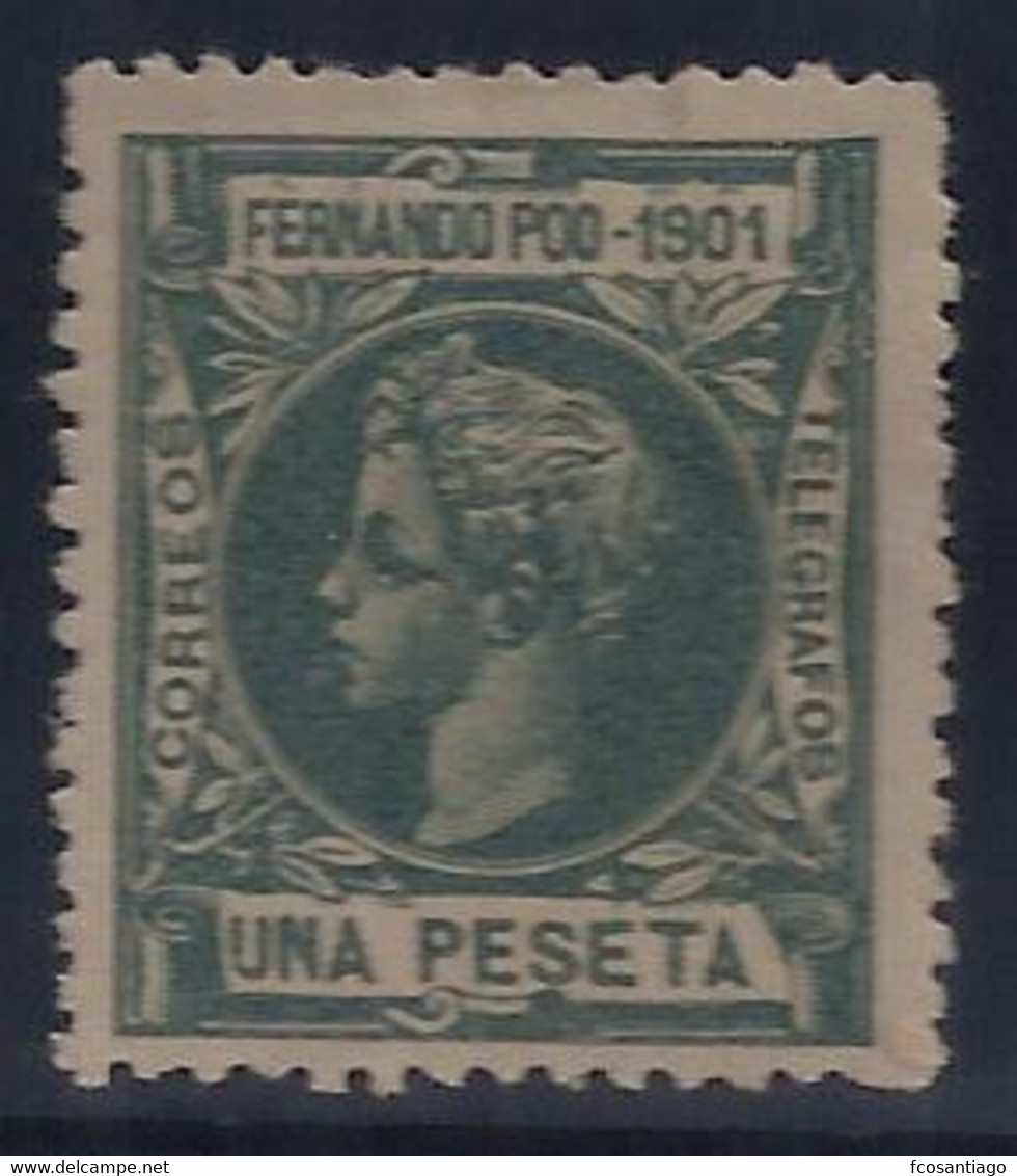 ESPAÑA/FERNANDO POO 1901 - Edifil #104 - MLH * - Fernando Po