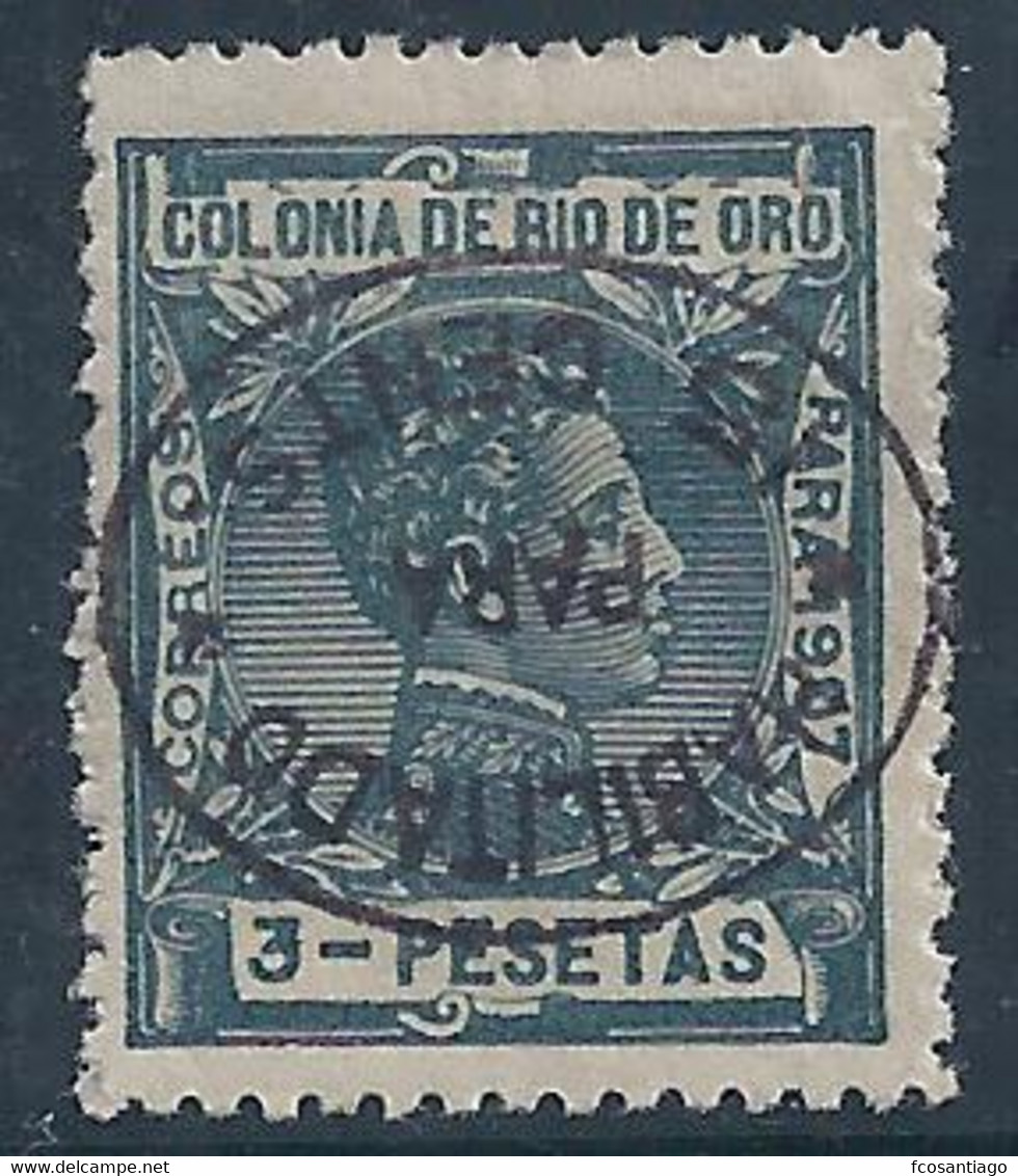 ESPAÑA/RIO DE ORO 1911/13 - No Catalogado - MLH * - Variedad: Sobrecarga Invertida, MUY RARO!... - Rio De Oro