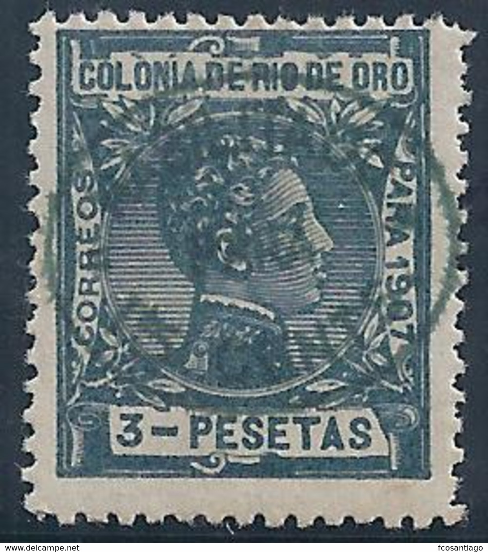 ESPAÑA/RIO DE ORO 1911/13 - No Catalogado - MLH * (Variedad: Sobrecarga En Color Verde) MUY RARO!... - Rio De Oro