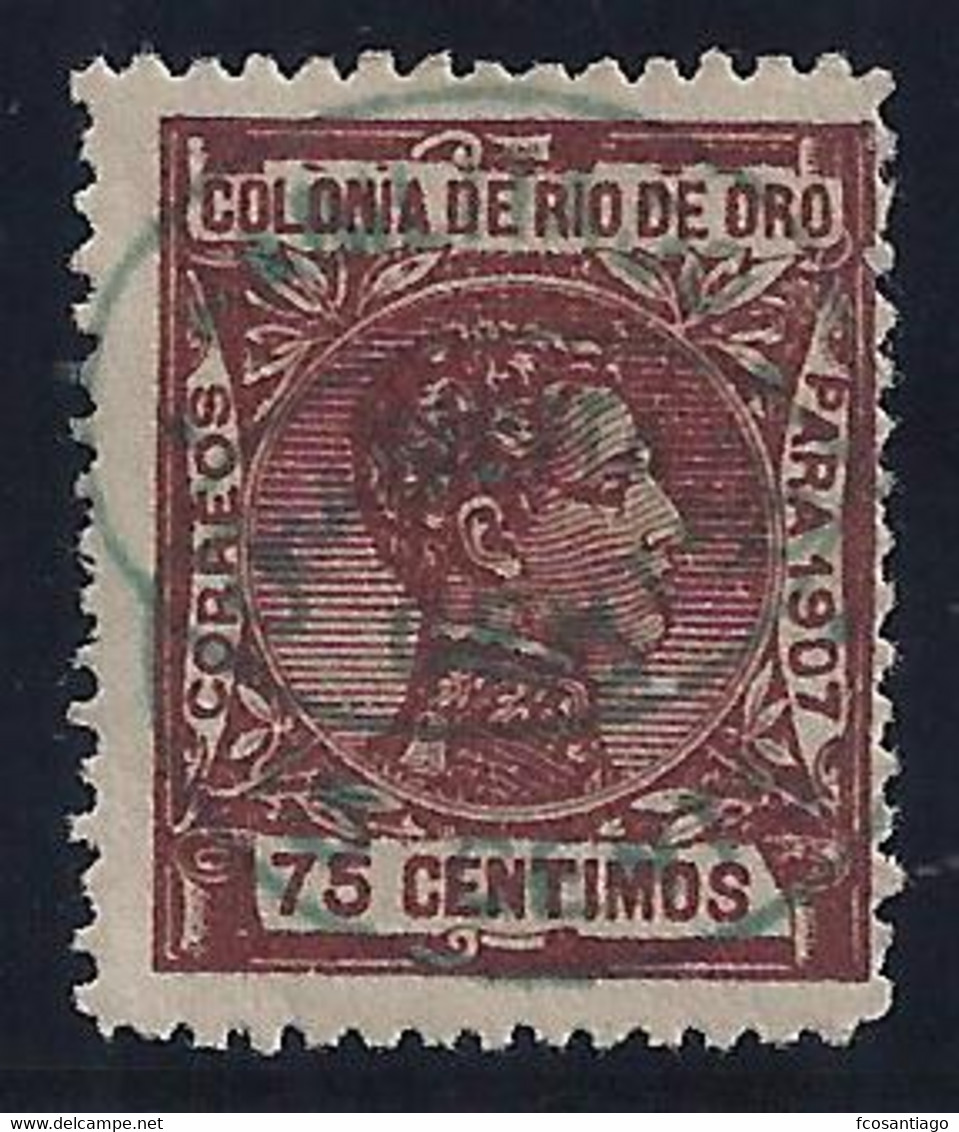 ESPAÑA/RIO DE ORO 1908 - No Catalogado - MLH * - (Variedad: Doble Sobrecarga En Verde, Una Invertida) MUY RARO!... - Rio De Oro