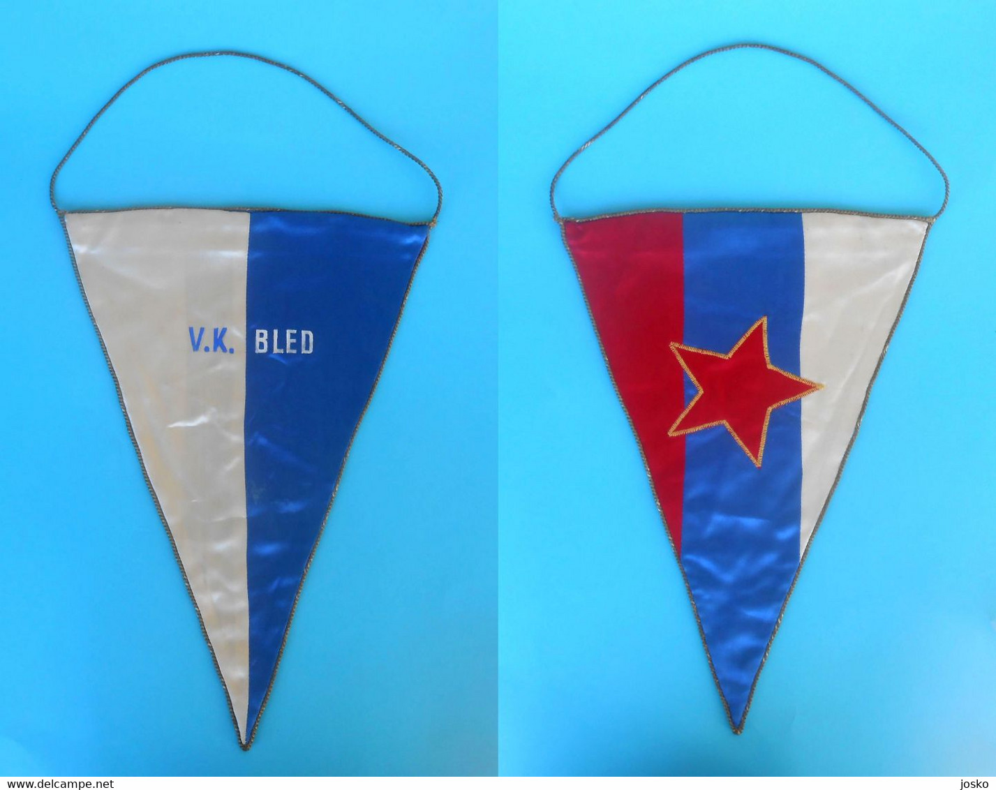 VK BLED - Slovenia Ex Yugoslavia Rowing Club Vintage Pennant 1960's * Aviron Rudersport Rudern Rudernd Ruder Canottaggio - Roeisport