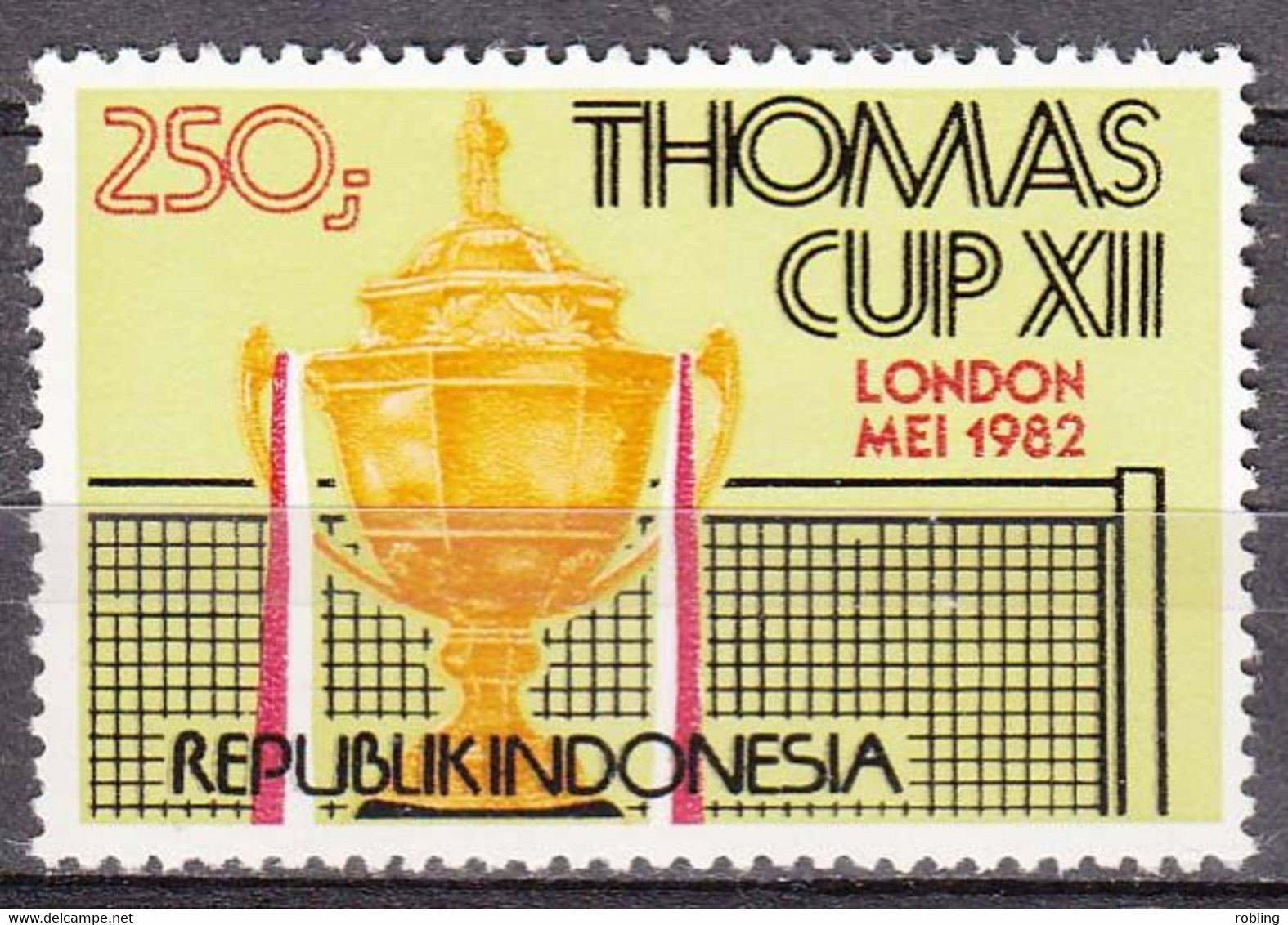 Indonesia 1982  Badminton  Michel  1056  MNH 28809 - Bádminton