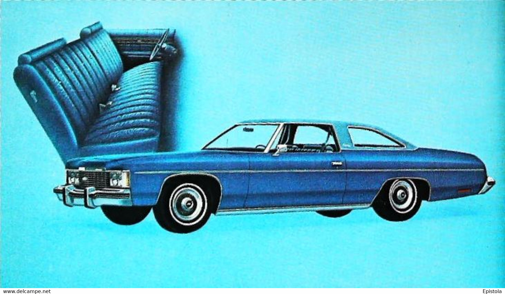 ► CHEVROLET Impala Custom Coupe 1974  - Publicité Automobile Chevrolet  (Litho. U.S.A.) - American Roadside