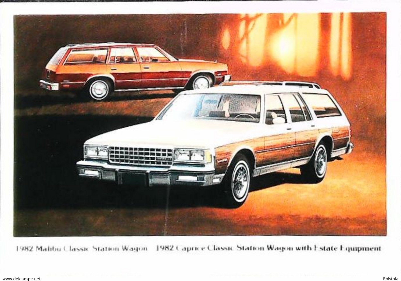 ► CHEVROLET   Classic Station Wagon 1982  - Publicité Automobile Chevrolet  (Litho. U.S.A.) - American Roadside