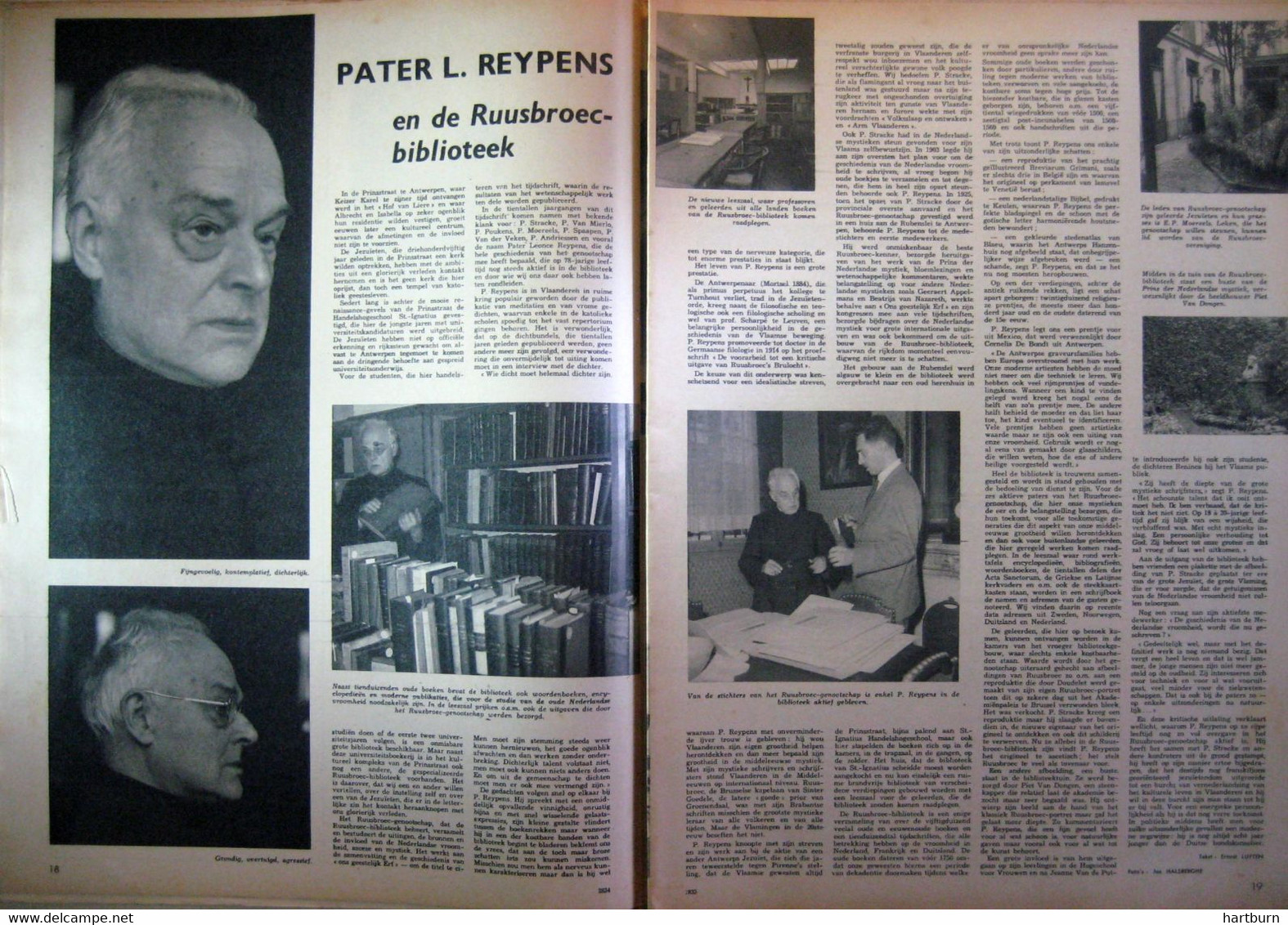 Pater Léonce Reypens. Ruusbroecbibliotheek Antwerpen (27.12.1962) - Autres & Non Classés