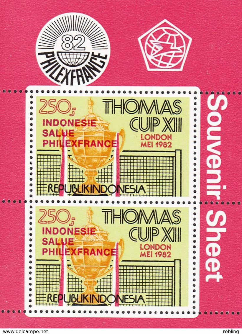 Indonesia 1982  Badminton  Michel  Bl.45b  MNH 28812 - Badminton