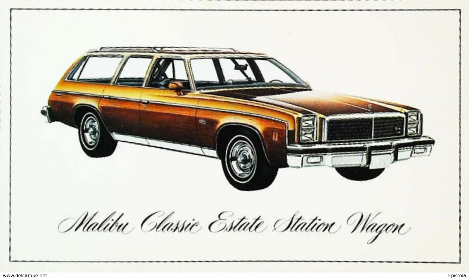 ► CHEVROLET   Malibu  Classic Station Wagon 1976  - Publicité Automobile Chevrolet  (Litho. U.S.A.) - American Roadside
