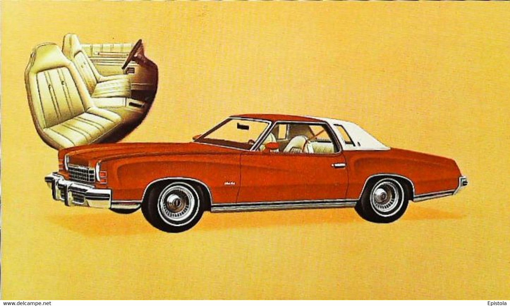 ► CHEVROLET Monte-Carlo Landau  1974  - Publicité Automobile Chevrolet  (Litho. U.S.A.) - American Roadside