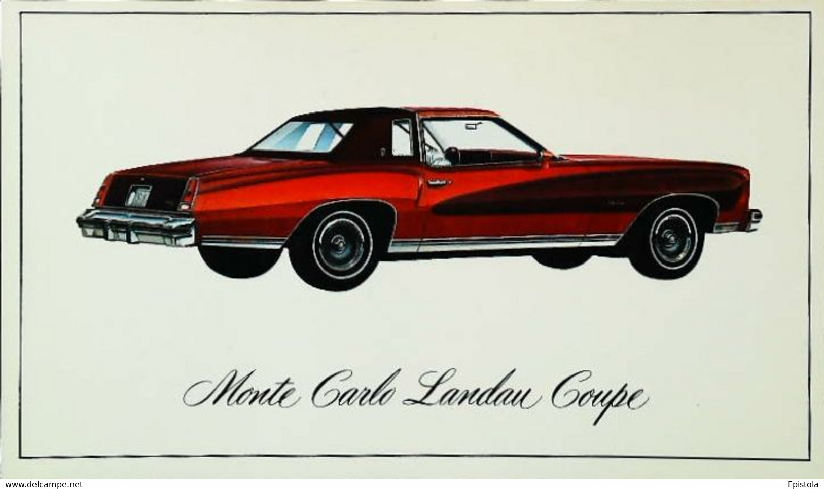 ► CHEVROLET Monte-Carlo Landau Coupe 1976  - Publicité Automobile Chevrolet  (Litho. U.S.A.) - American Roadside