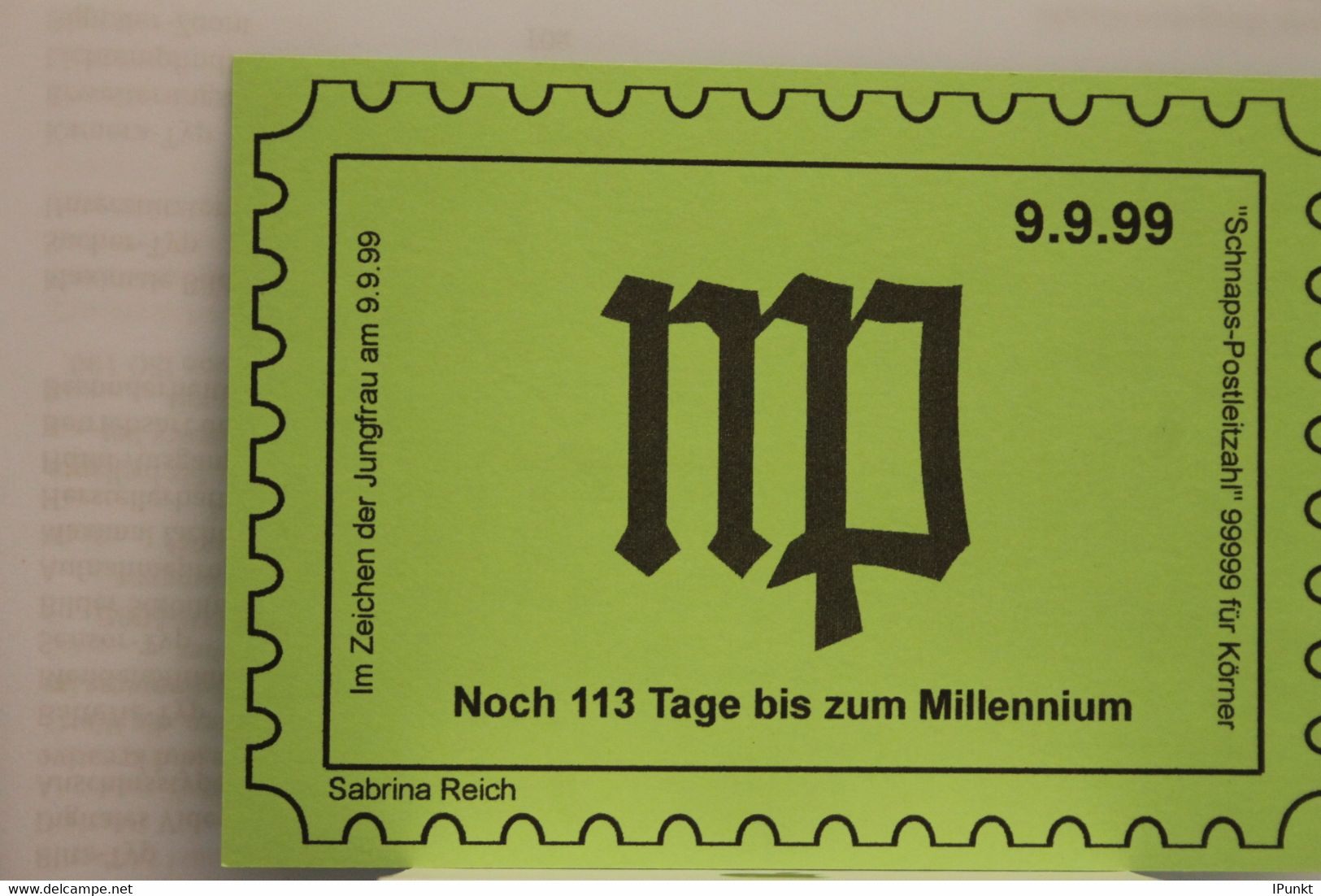 Deutschland:Schnapszahl Postleitzahl 99999 Körner 9.9.99-9 - Postcode