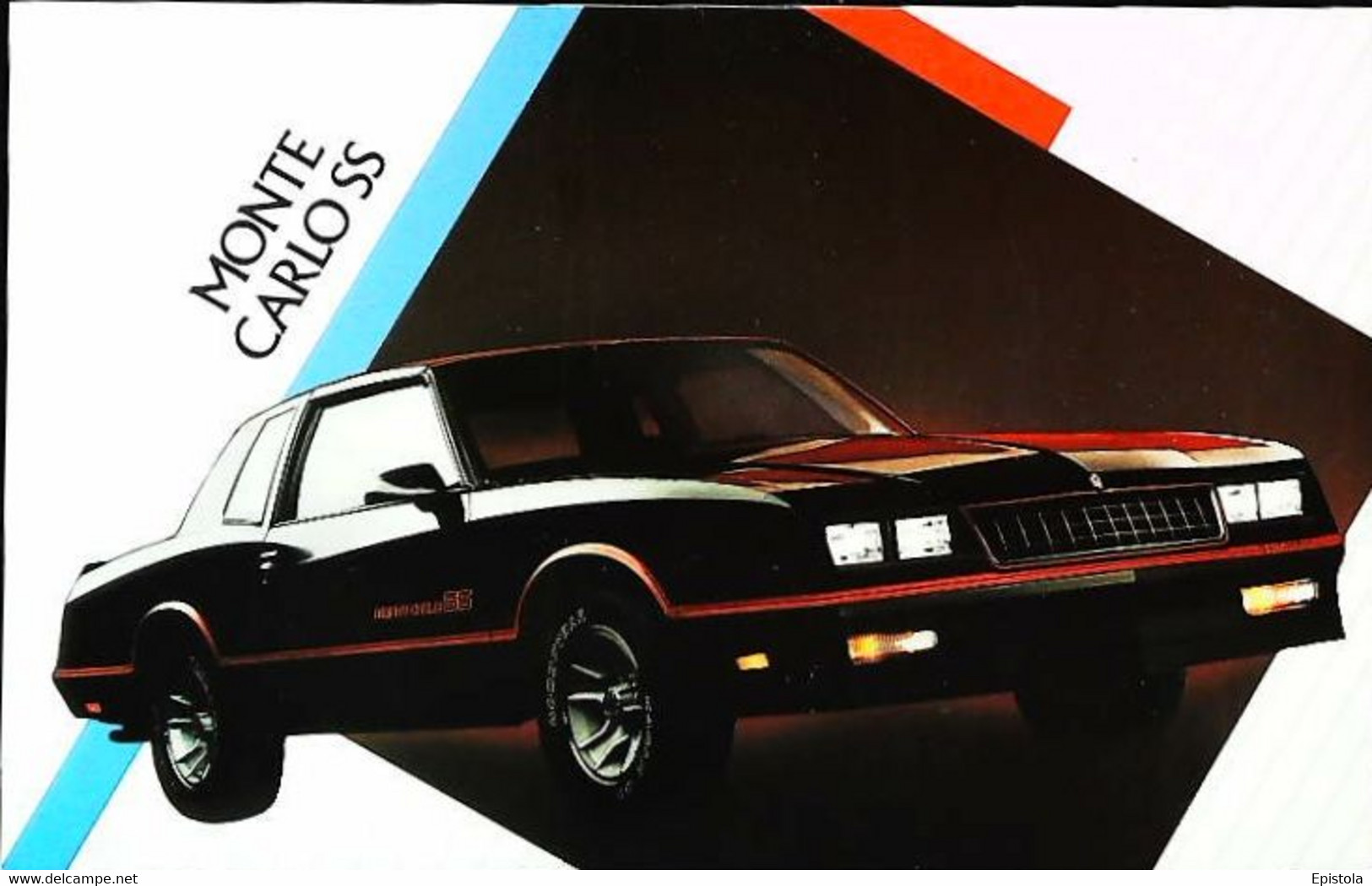 ► CHEVROLET Monte-Carlo SS 1986  - Publicité Automobile Chevrolet  (Litho. U.S.A.) - American Roadside