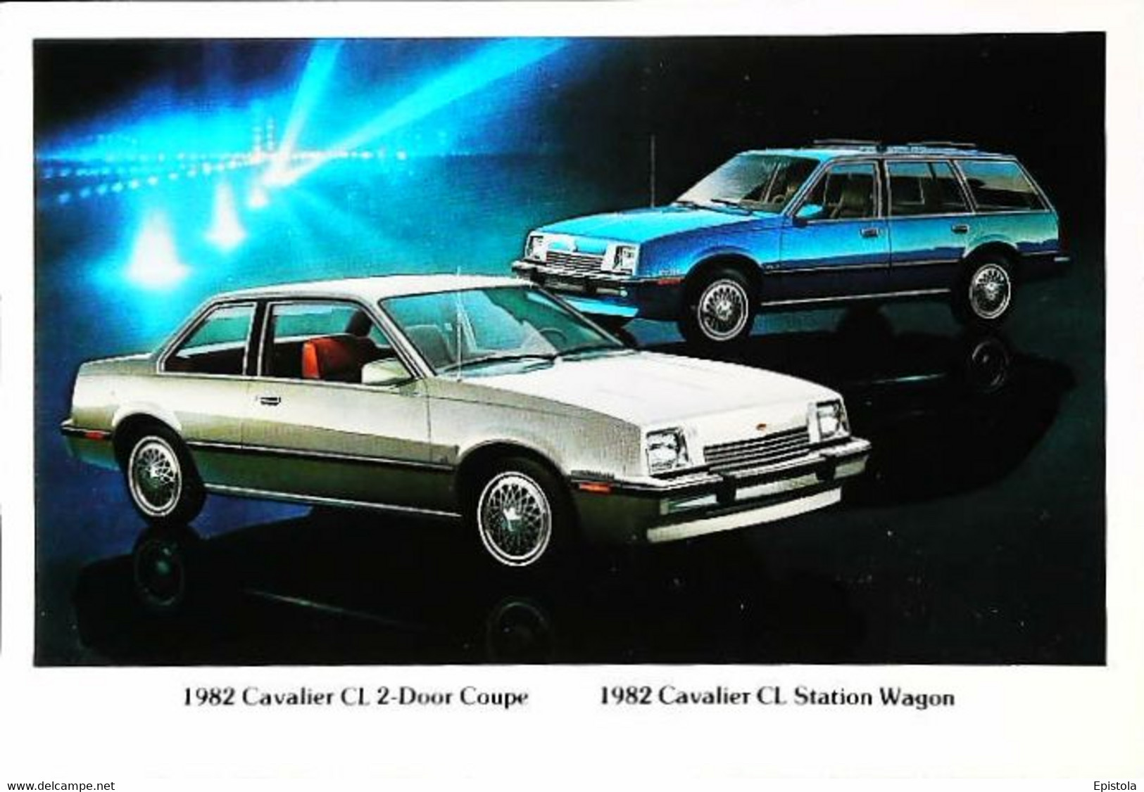 ► CHEVROLET Cavalier CL 1982  - Publicité Automobile Chevrolet  (Litho. U.S.A.) - American Roadside