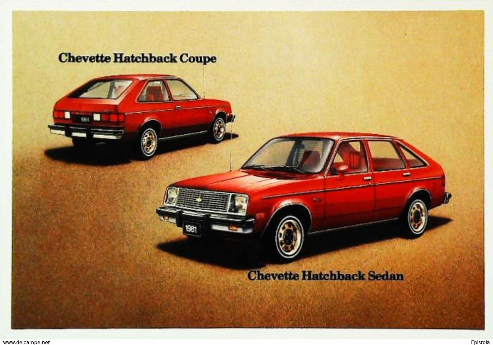 ► CHEVROLET Chevette Hatchback 1981  - Publicité Automobile Chevrolet  (Litho. U.S.A.) - American Roadside
