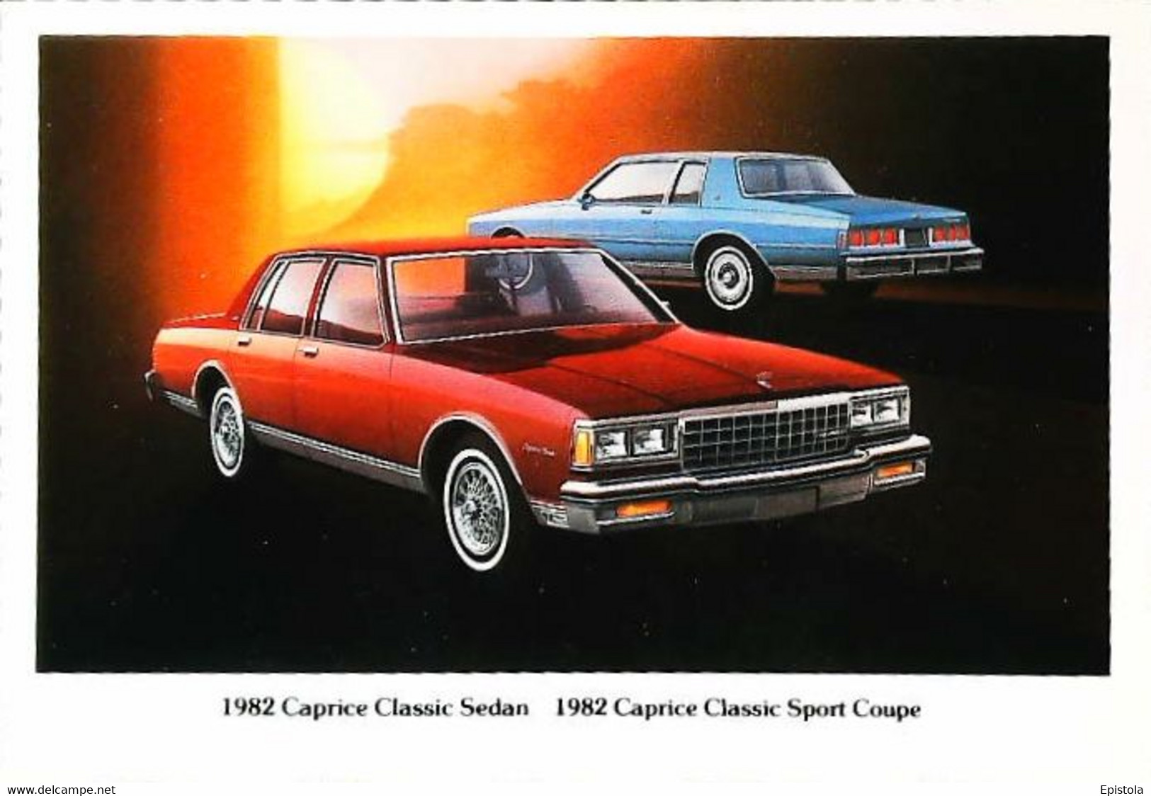 ► CHEVROLET   Caprice Classic    1982  - Publicité Automobile Chevrolet  (Litho. U.S.A.) - American Roadside