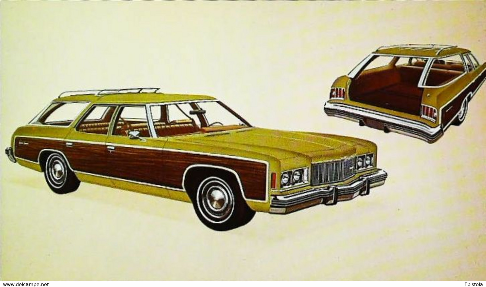 ► CHEVROLET Caprice Estate Station Wagon 1974  - Publicité Automobile Chevrolet  (Litho. U.S.A.) - American Roadside