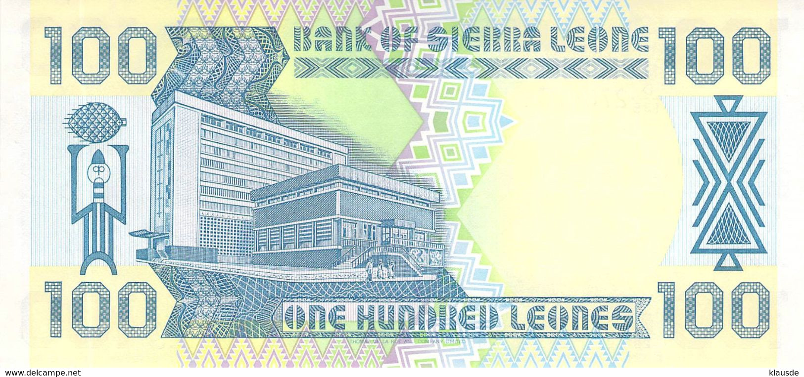 One Hundred Leones 1990 UNC Sierra Leone - Sierra Leone