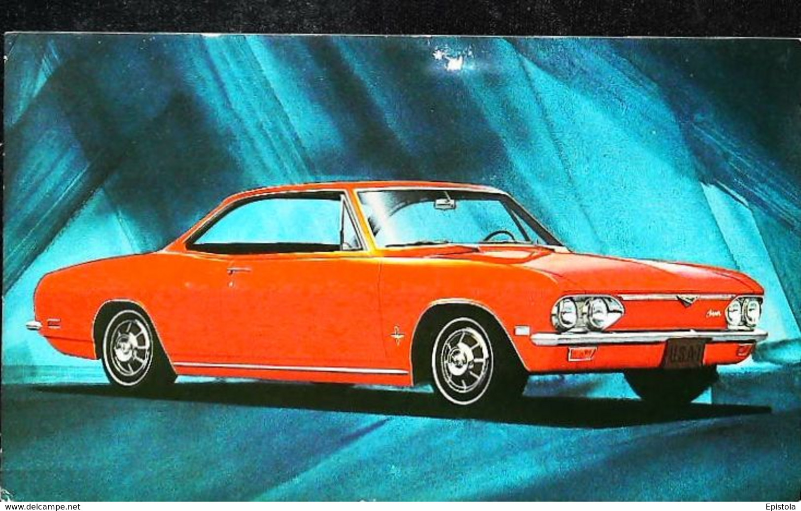 ► CHEVROLET  Corvair Monza T Coupe Sport 1970's  - Publicité Automobile Chevrolet   (Litho. U.S.A.) - American Roadside