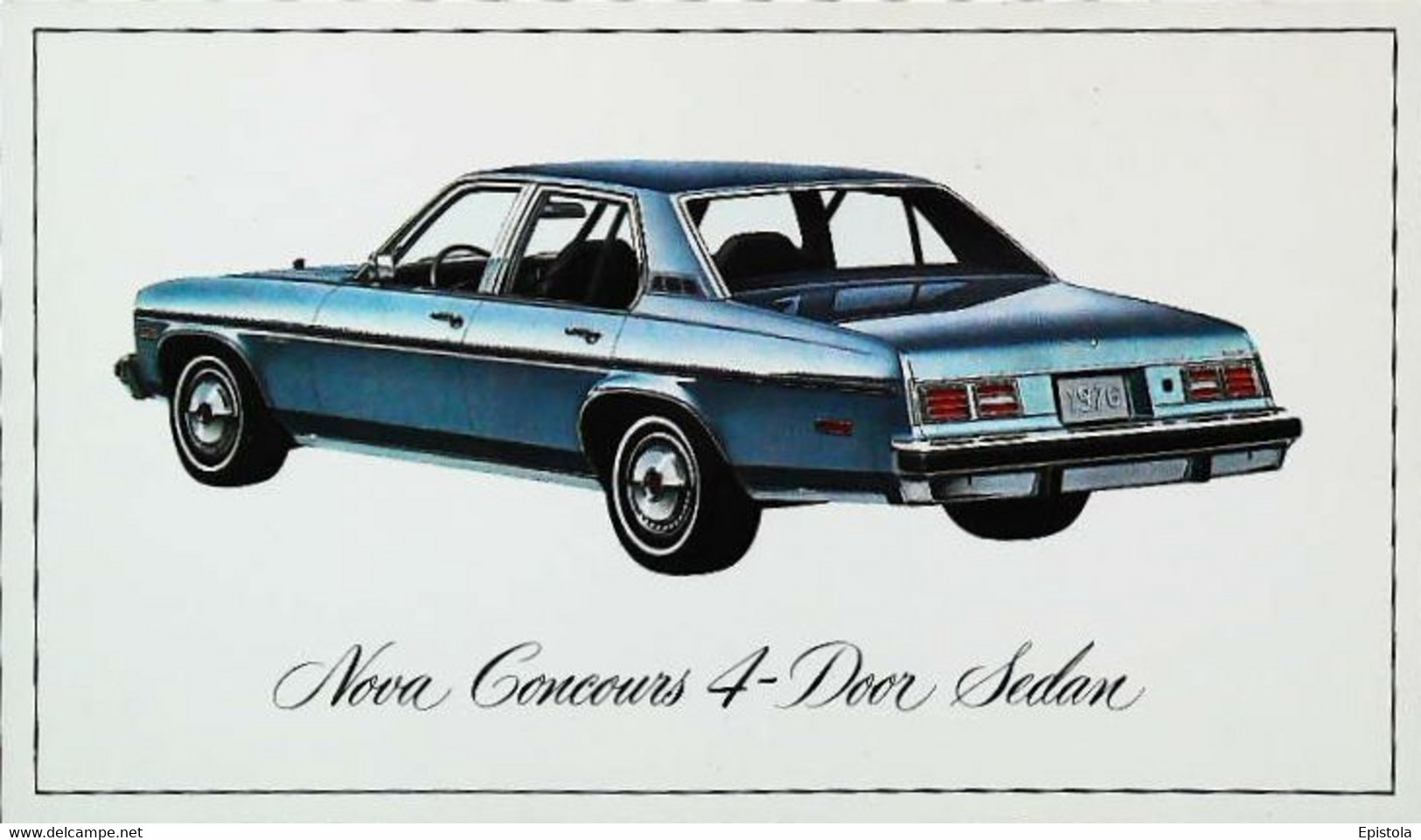 ► CHEVROLET  Nova Concours Sedan 1976  - Publicité Automobile Chevrolet   (Litho. U.S.A.) - American Roadside
