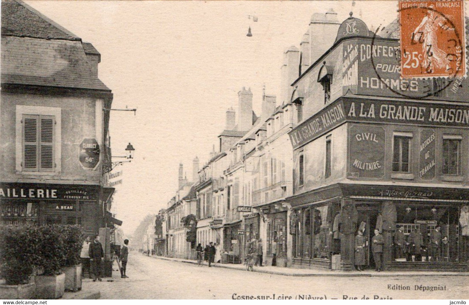 Cosne-sur-Loire (Nièvre). - Rue De Paris. "CONFECTION A LA GRANDE MAISON" Très Animé. "RARE" ETAT NEUF. - Cosne Cours Sur Loire