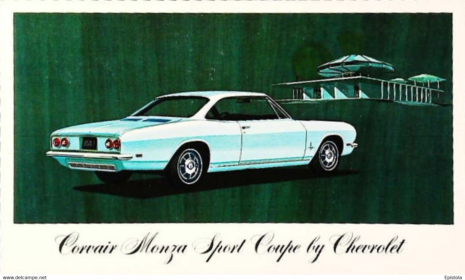 ► CHEVROLET Corvair Monza Sport Coupe 1969  - Publicité Automobile Chevrolet   (Litho. U.S.A.) - American Roadside