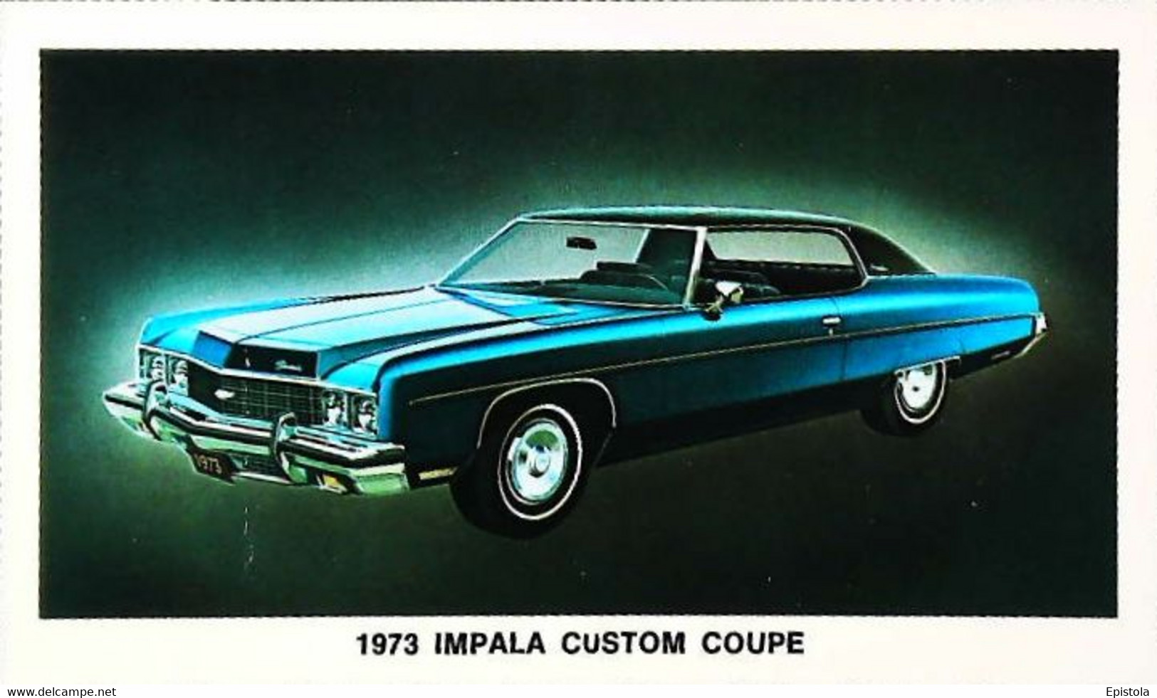 ► CHEVROLET Impala Custom Coupe 1973   - Publicité Automobile Chevrolet   (Litho. U.S.A.) - American Roadside