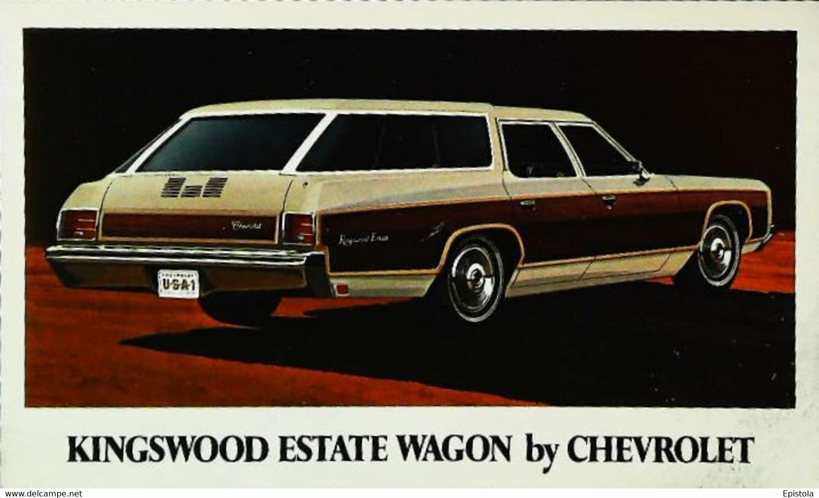 ► CHEVROLET   Kingswood Estate Wagon 1971  - Publicité Automobile Chevrolet   (Litho. U.S.A.) - American Roadside