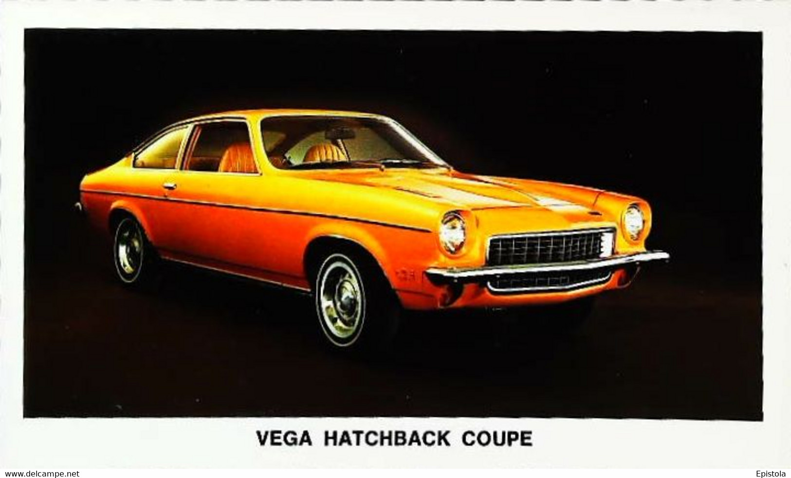 ► CHEVROLET  Vega Hatchback Coupe 1970's  - Publicité Automobile Chevrolet   (Litho. U.S.A.) - American Roadside