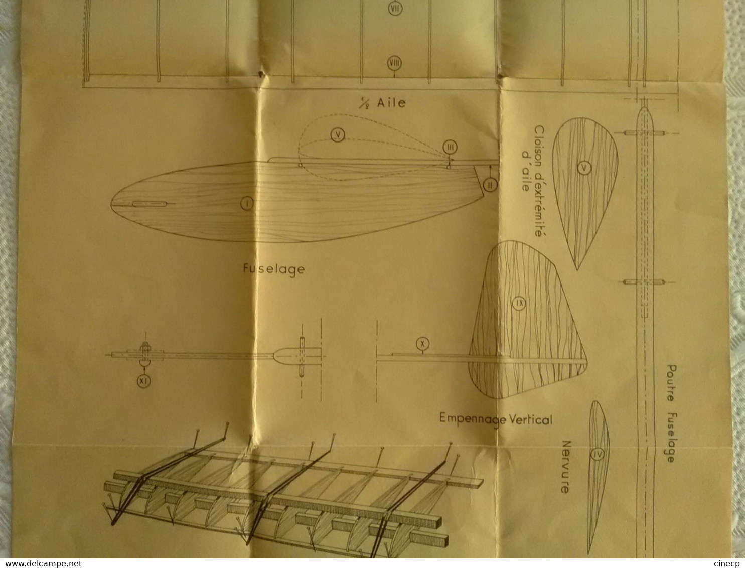 AFFICHE ANCIENNE AVION PLANEUR AIR-SPORT TYPE OOS JOUET MODELE REDUIT MAQUETTE PLAN BOIS - Other & Unclassified