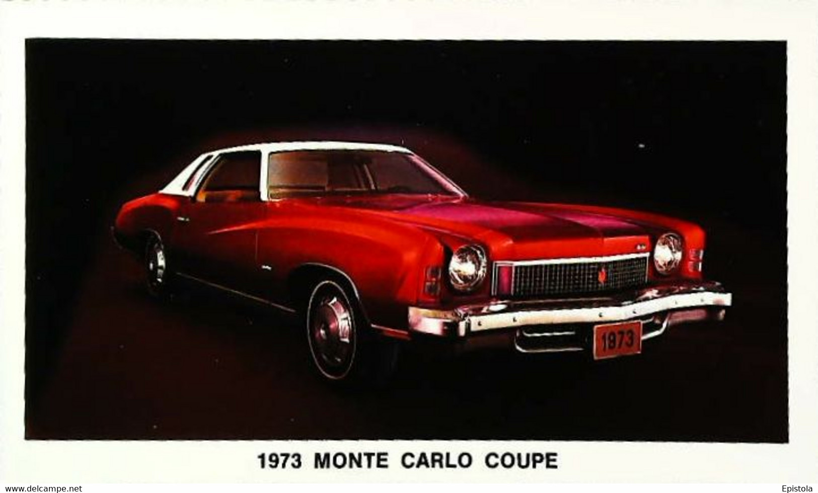 ► CHEVROLET  Monte Carlo Coupe  1973  - Publicité Automobile Chevrolet   (Litho. U.S.A.) - American Roadside