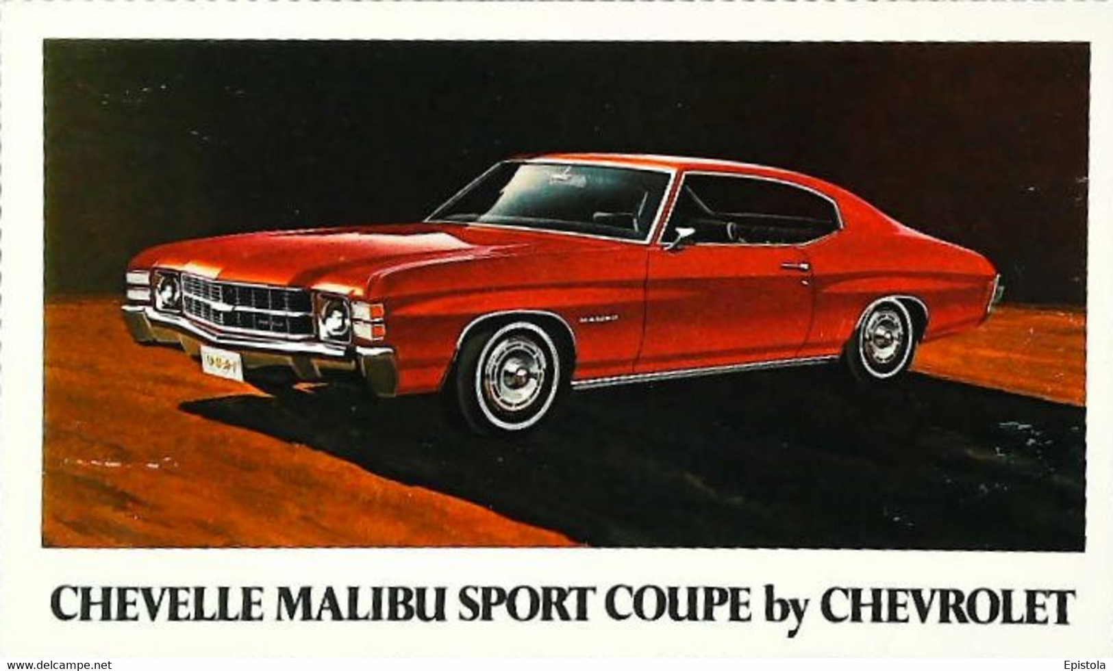 ► CHEVROLET  Chevelle Malibu Sport Coupe   1971 Publicité Automobile Chevrolet   (Litho. U.S.A.) - American Roadside