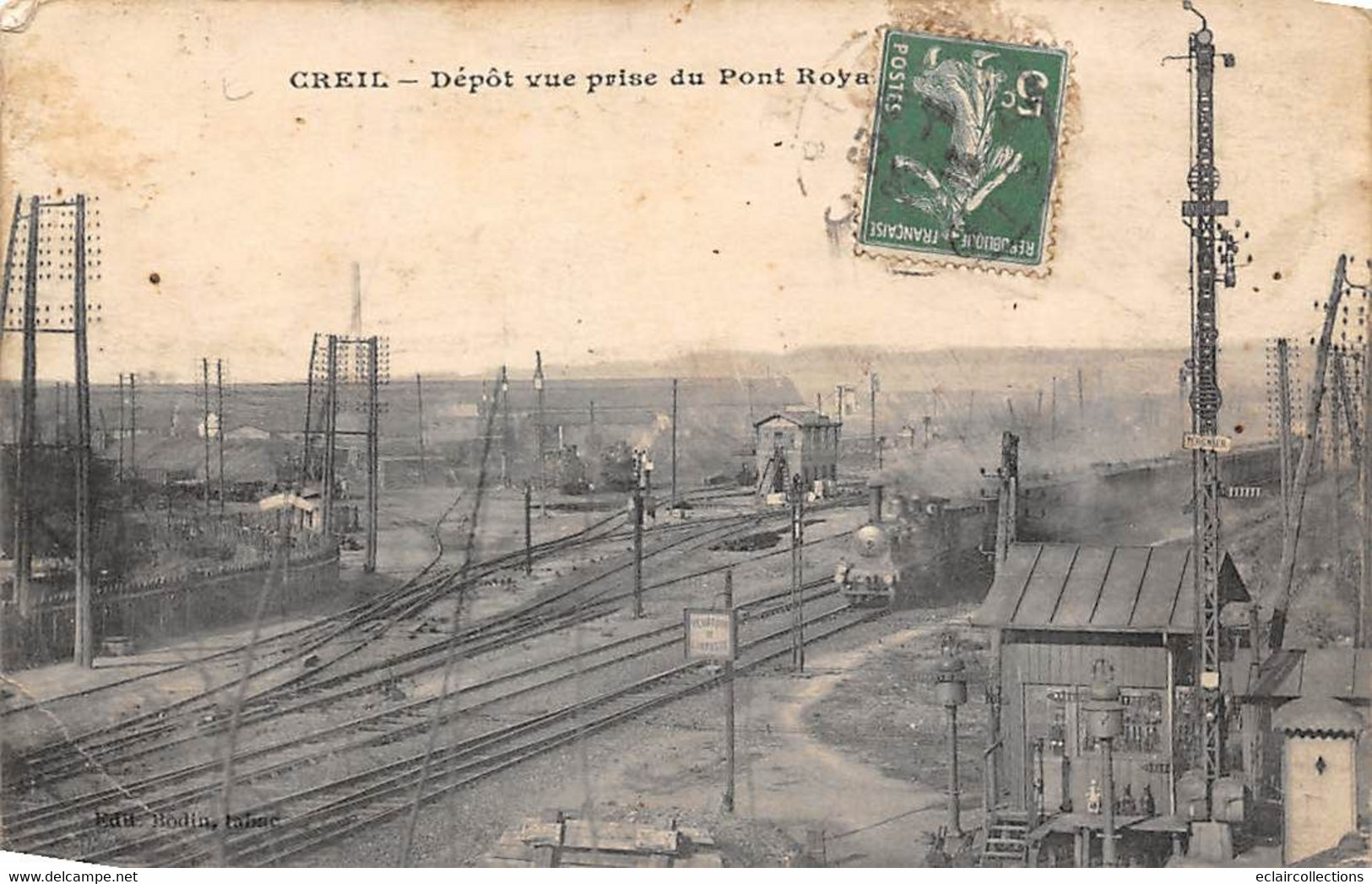 Creil           60       Dépôt  De La Gare Vu Du Pont Royal           (voir Scan) - Creil