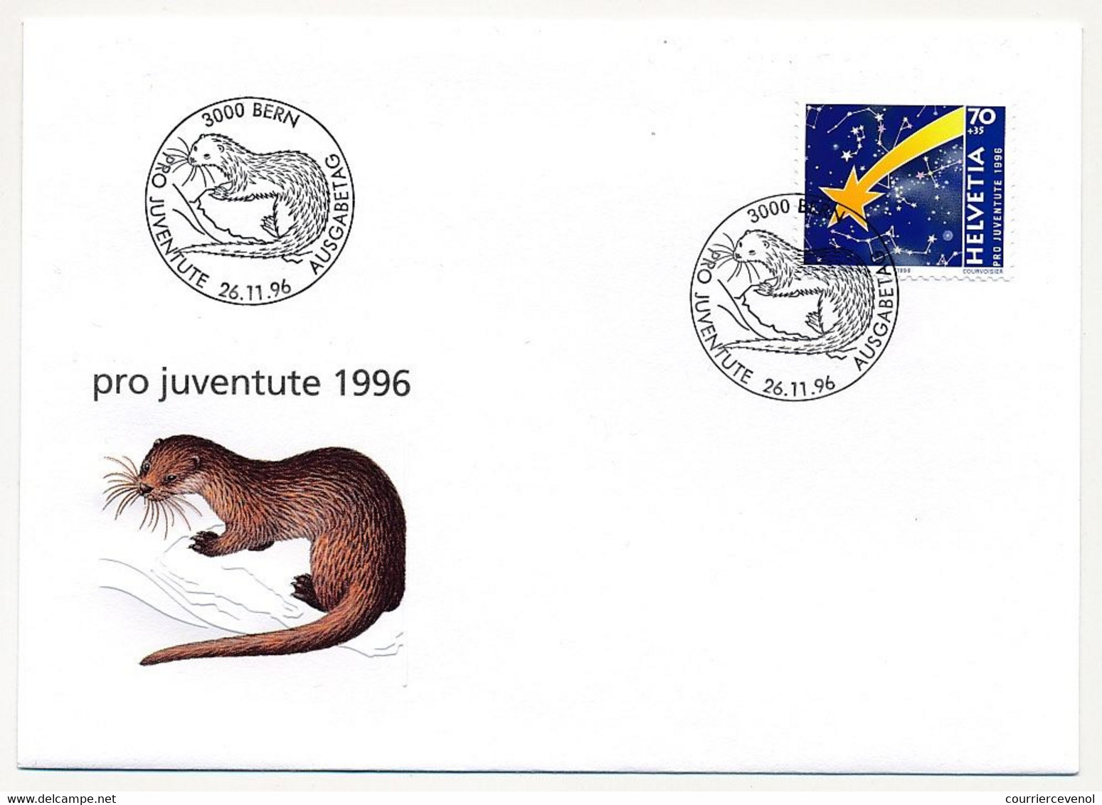 SUISSE -  FDC 1996 - Pro Juventute 1996 - BERNE - 26/11/1991 -  5 Enveloppes (2 Séries) - FDC