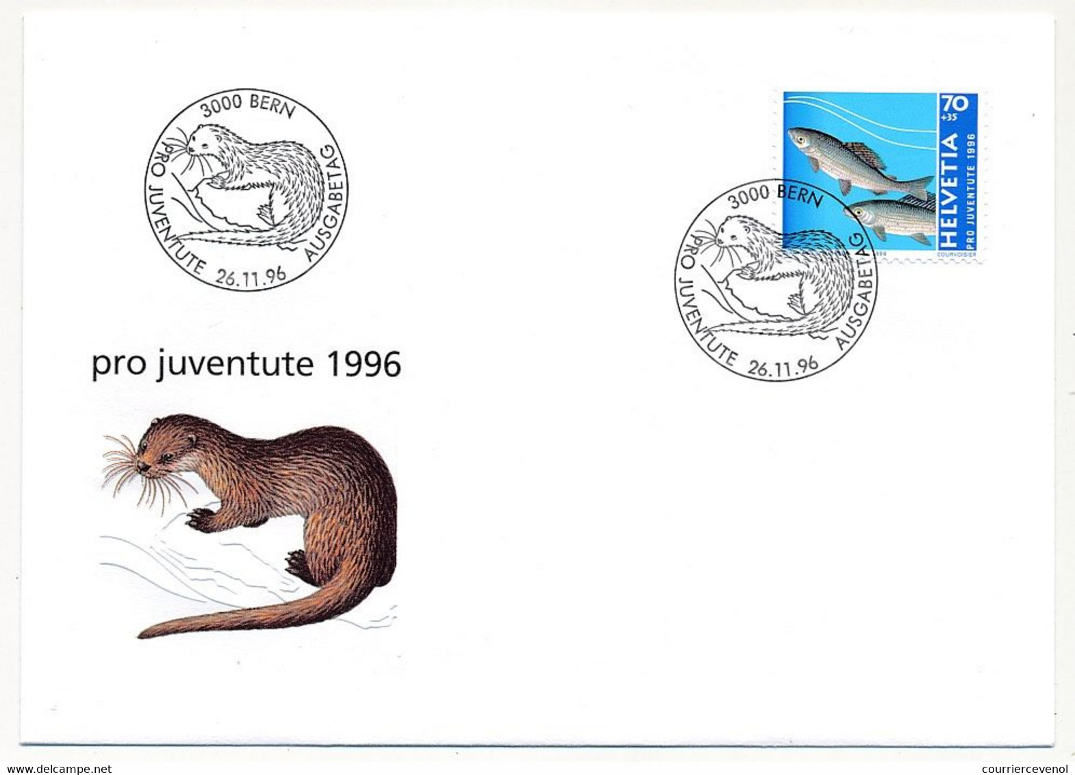 SUISSE -  FDC 1996 - Pro Juventute 1996 - BERNE - 26/11/1991 -  5 Enveloppes (2 Séries) - FDC