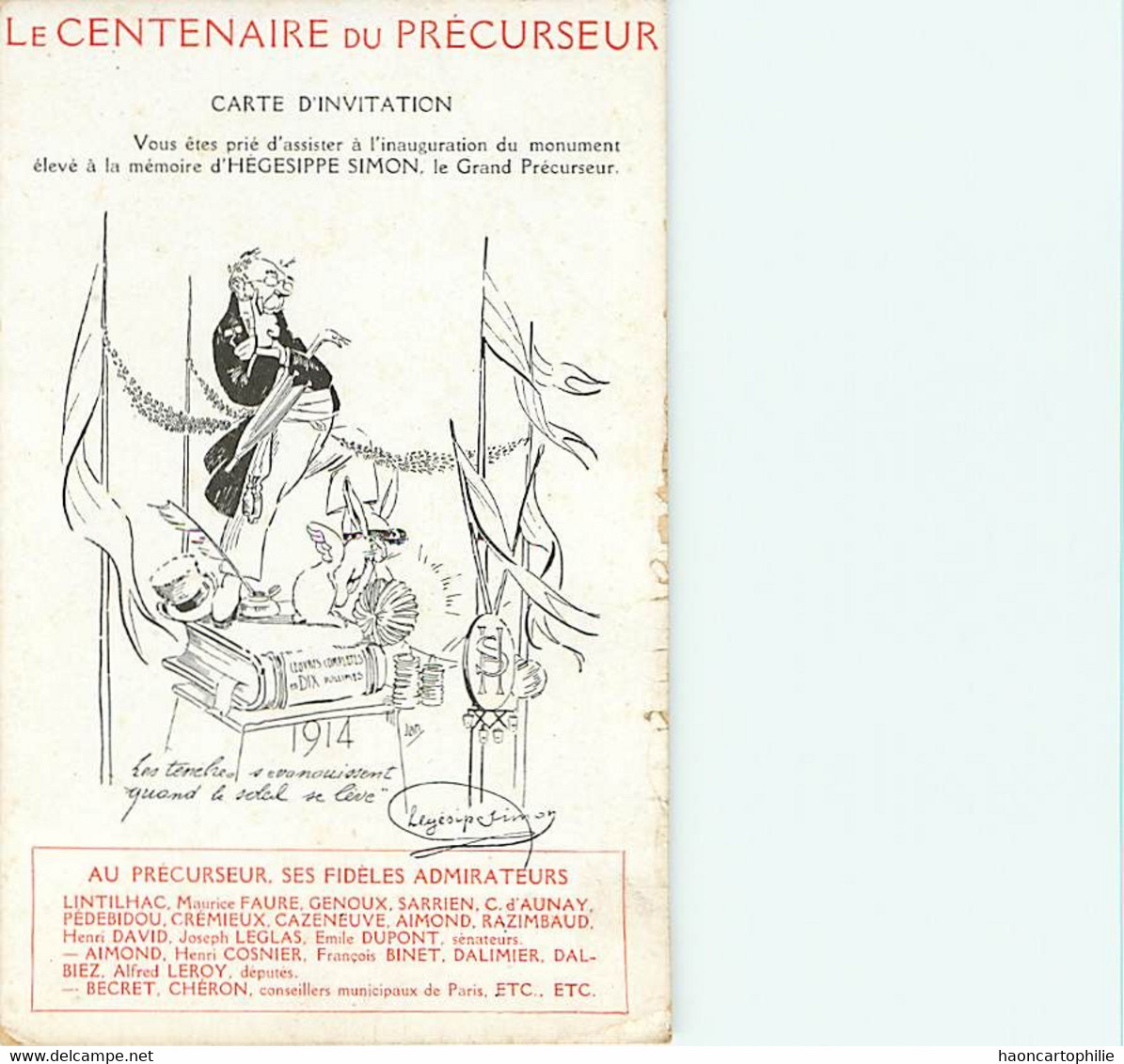 Le Centenaire Du Precurseur Par Metteix - Metteix