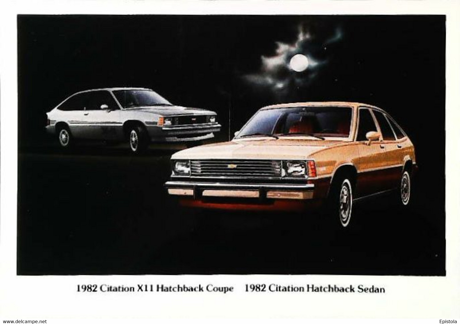 ► CHEVROLET Citation X11 Hatchback  1982   Publicité Automobile Chevrolet   (Litho. U.S.A.) - American Roadside