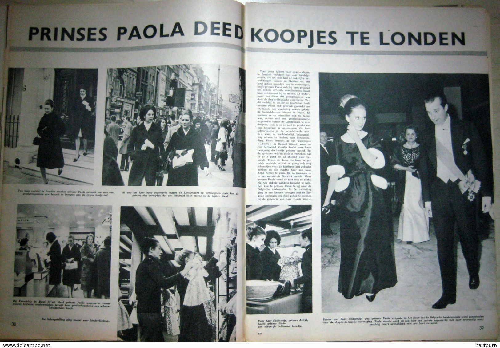 Prinses Paola Deed Koopjes Te Londen (26.03.1964)  Paola Ruffo Di Calabria - Sonstige & Ohne Zuordnung