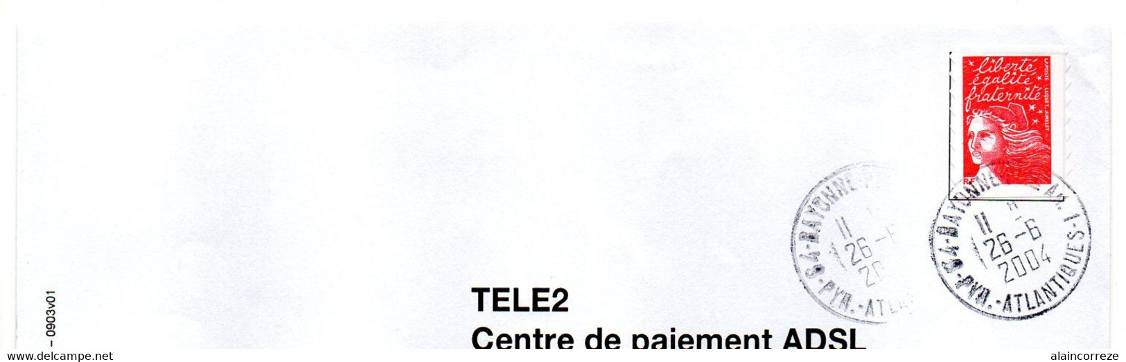 Cachet Manuel Pyrénées Atlantique BAYONNE PPAL ANNEXE 1 Guichet Annexe De 2004 - Matasellos Manuales