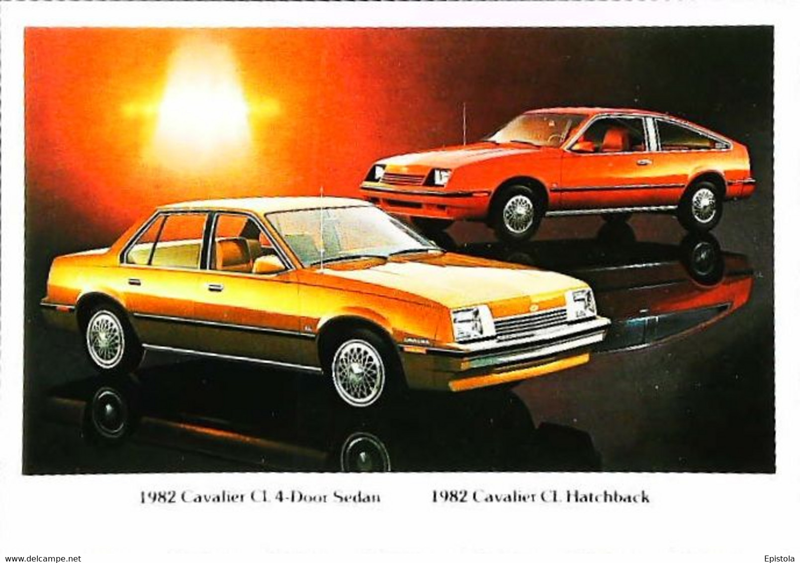 ► CHEVROLET Cavalier CL 1982  Publicité Automobile Chevrolet   (Litho. U.S.A.) - American Roadside